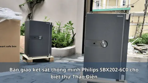 Bàn giao két sắt thông minh Philips SBX202-6C0 cho biệt thự Thảo Điền