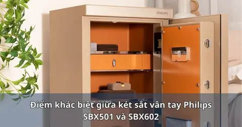 Điểm khác biệt giữa két sắt vân tay Philips SBX501 và SBX602