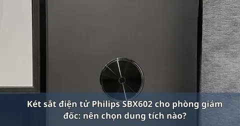 Két sắt điện tử Philips SBX602 cho phòng giám đốc: nên chọn dung tích nào?