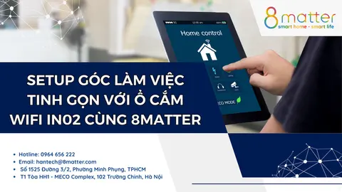 Ổ cắm thông minh Tuya IN02 cho góc làm việc gọn gàng