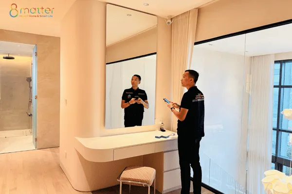Kỹ sư 8MATTER nghiệm thu bàn giao hệ thống nhà thông minh biệt thự
