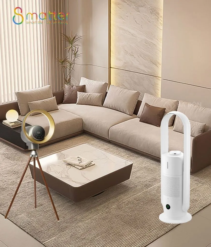Phòng khách tông be với sofa góc lớn