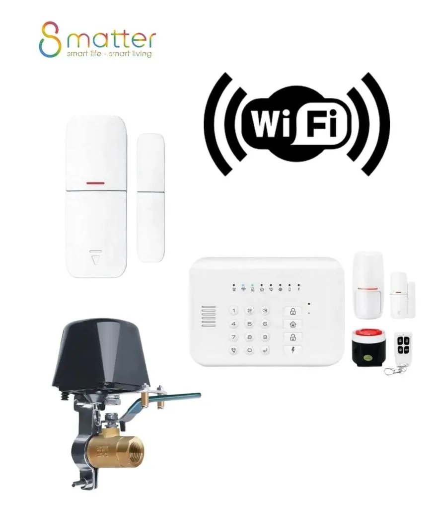 Đồ hoạ nhóm cảm biến, bàn phím và van nước cùng kết nối qua Wifi