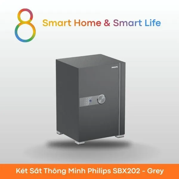 Thùng két sắt thông minh Philips SBX202-Grey-8Matter-Smarthome