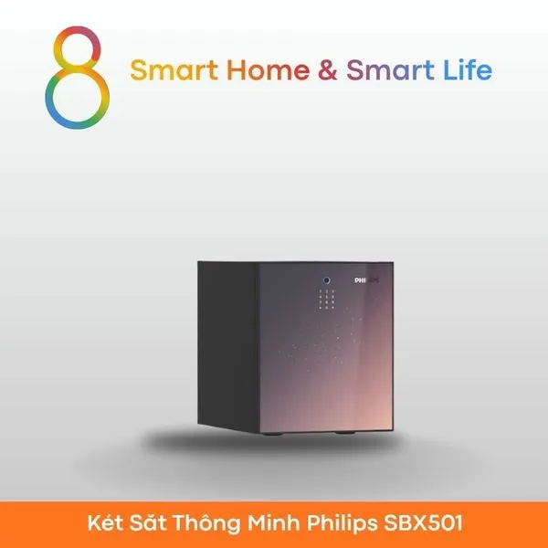 Thùng sắt thông minh Philips SBX501-Tím-8Matter-Smarthome