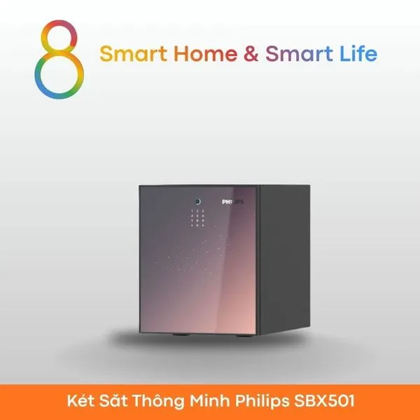 Thùng sắt thông minh Philips SBX501-Tím-8Matter-Smarthome