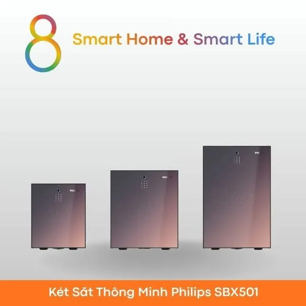 Thùng sắt thông minh Philips SBX501-Tím-8Matter-Smarthome
