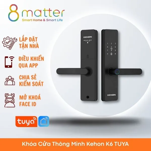 Khóa Cửa Thông Minh Kehon K6TUYA - 8Matter - SmartHome