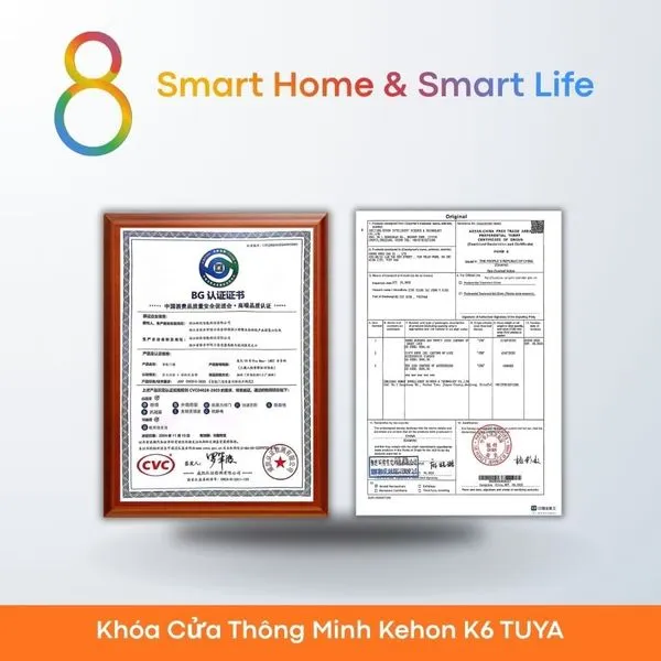 Khóa Cửa Thông Minh Kehon K6TUYA - 8Matter - SmartHome