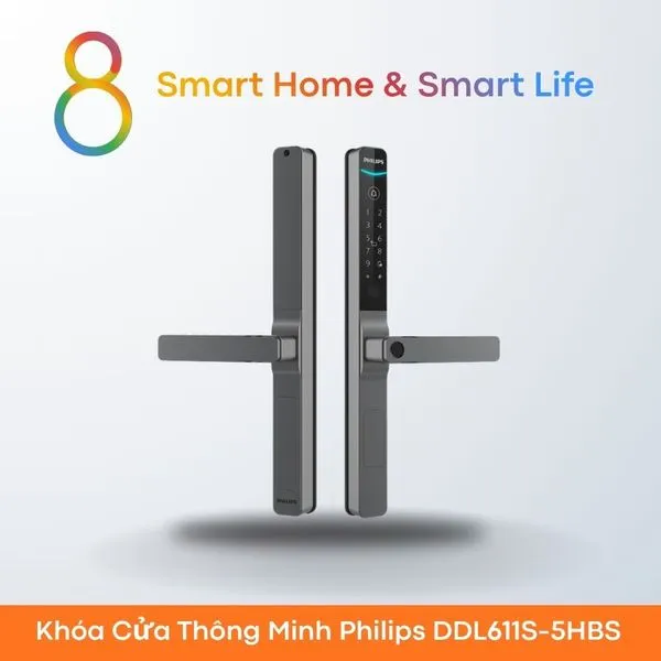 Khóa Cửa Thông Minh Philips DDL611S-5HBS