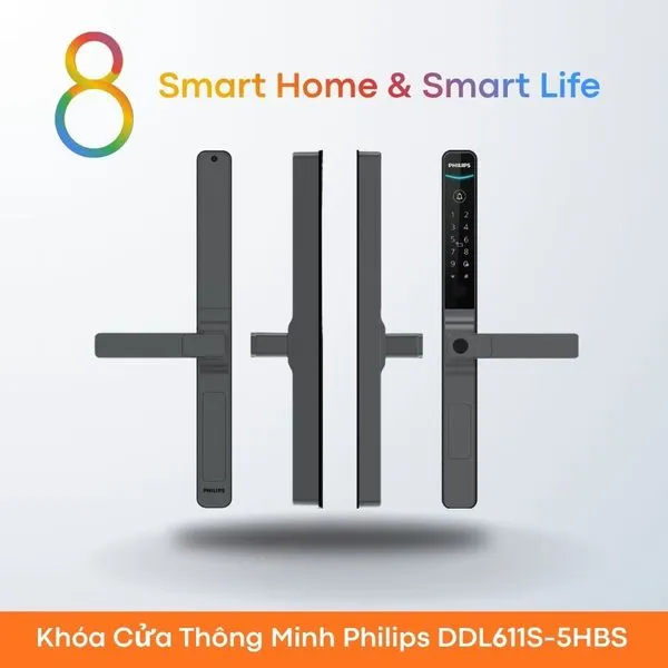 Khóa Cửa Thông Minh Philips DDL611S-5HBS