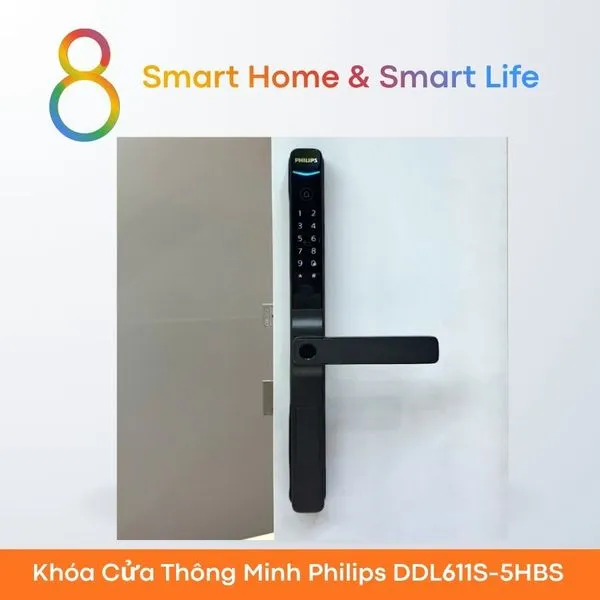 Khóa Cửa Thông Minh Philips DDL611S-5HBS