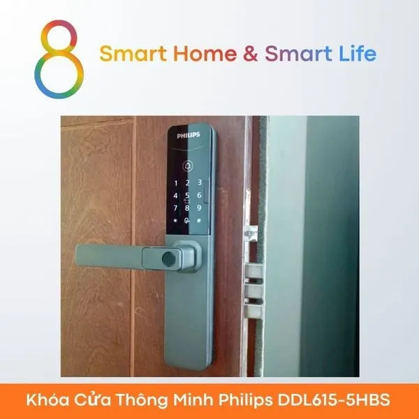 Khóa Cửa Thông Minh Philips DDL615-5HBS