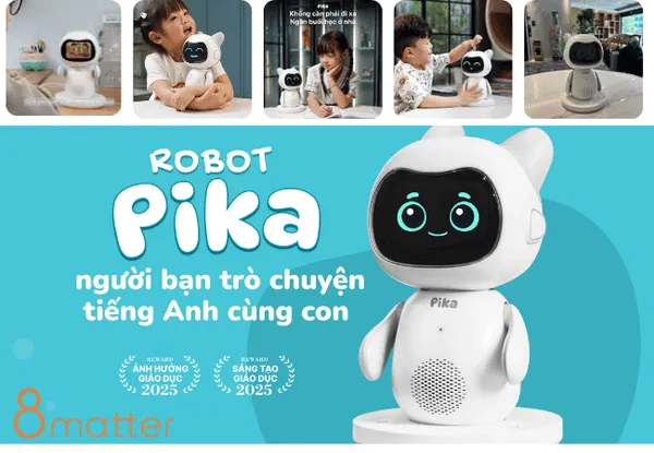 Robot Pika - Trợ Lý AI Học Tiếng Anh Cho Bé - 8matter SmartHome