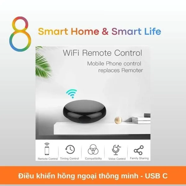 Điều khiển hồng ngoại thông minh Wifi USB-C - 8Matter-Smarthome