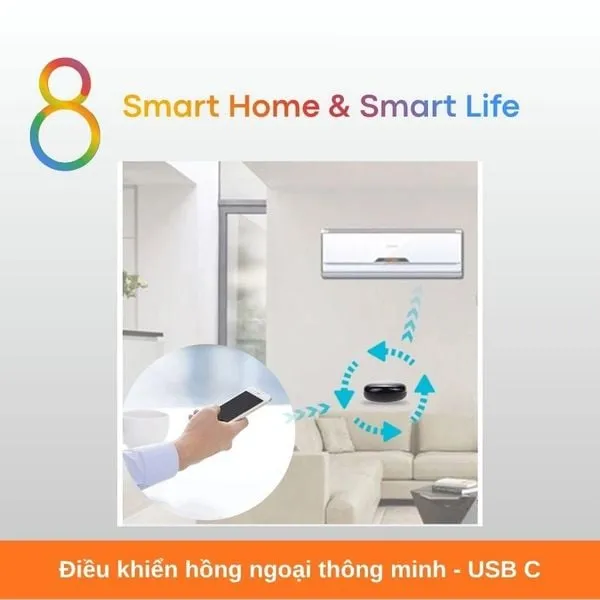 Điều khiển hồng ngoại thông minh Wifi USB-C - 8Matter-Smarthome