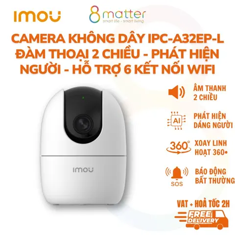 Camera không dây IPC-A32EP-L ĐÀM thoại 2 chiều - phát hiện người - Hỗ trợ 6 Kết nối Wifi