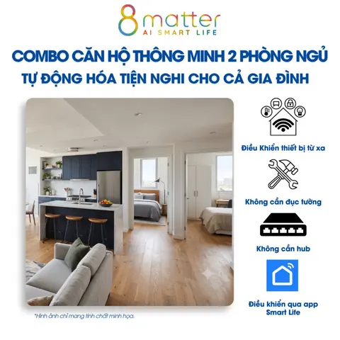 Giải Pháp Smart Home Cho Căn Hộ 2 Phòng Ngủ 8Matter – Quản Lý Nhiều Phòng Trên Một Hệ Thống