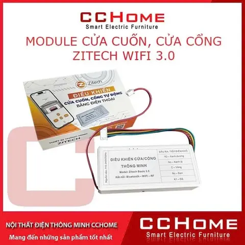 Module  Bộ Điều Khiển Cửa Cuốn / Cổng Zitech Basic 3.0 Wifi - App Tuya Smartlife  Bảo hành 12 tháng