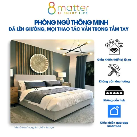 Nâng Cấp Phòng Ngủ Thành Smart Home 8Matter – Điều Khiển Đèn, Máy Lạnh, TV, Quạt Từ Xa
