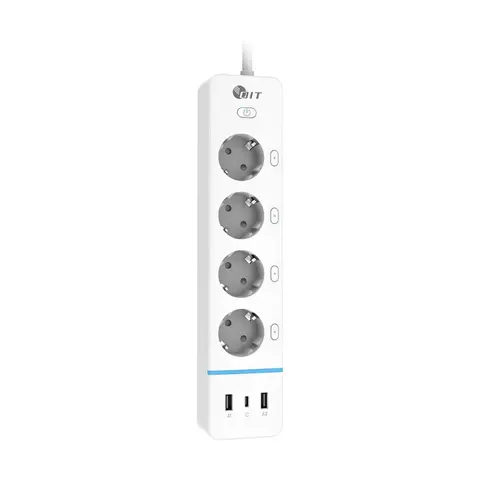 Ổ cắm thông minh Wifi Tuya 4 ổ 2USB A & TYPE C- EA2-A