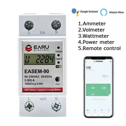 Đồng hồ điện thông minh Tuya Smart Life EMW80 (Wifi)