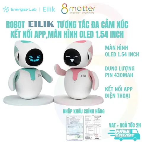 Robot Eilik Tương Tác Cảm Xúc Thông Minh Energize Lab, Đồ Chơi Công Nghệ Để Bàn Giải Trí Giảm Stress