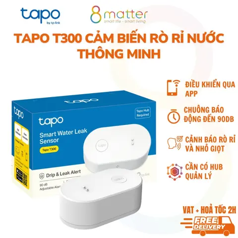 Tapo T300 Bán chạy Cảm biến Rò rỉ nước Thông minh, Cảnh báo rò rỉ và nhỏ giọt,Chuông Báo động 90dB, Cần có Hub trung tâm